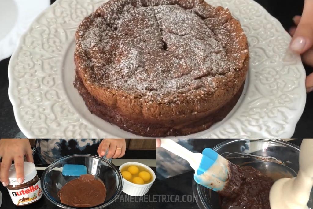 Bolo de nutella que leva apenas 2 ingredientes impossível não fazer Bolo de nutella que leva apenas 2 ingredientes impossível não fazer