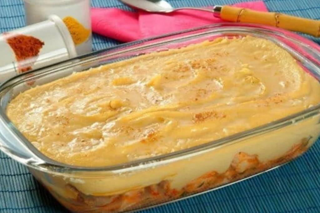 Escondidinho de milho verde e frango desfiado, receita incrível Escondidinho de milho verde e frango desfiado, receita incrível