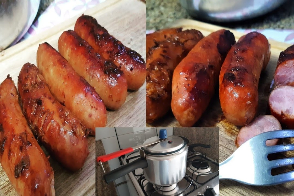 Linguiça assada na panela de pressão, fica pronta em minutos e é perfeita para o almoço ou jantar Linguiça assada na panela de pressão, fica pronta em minutos e é perfeita para o almoço ou jantar