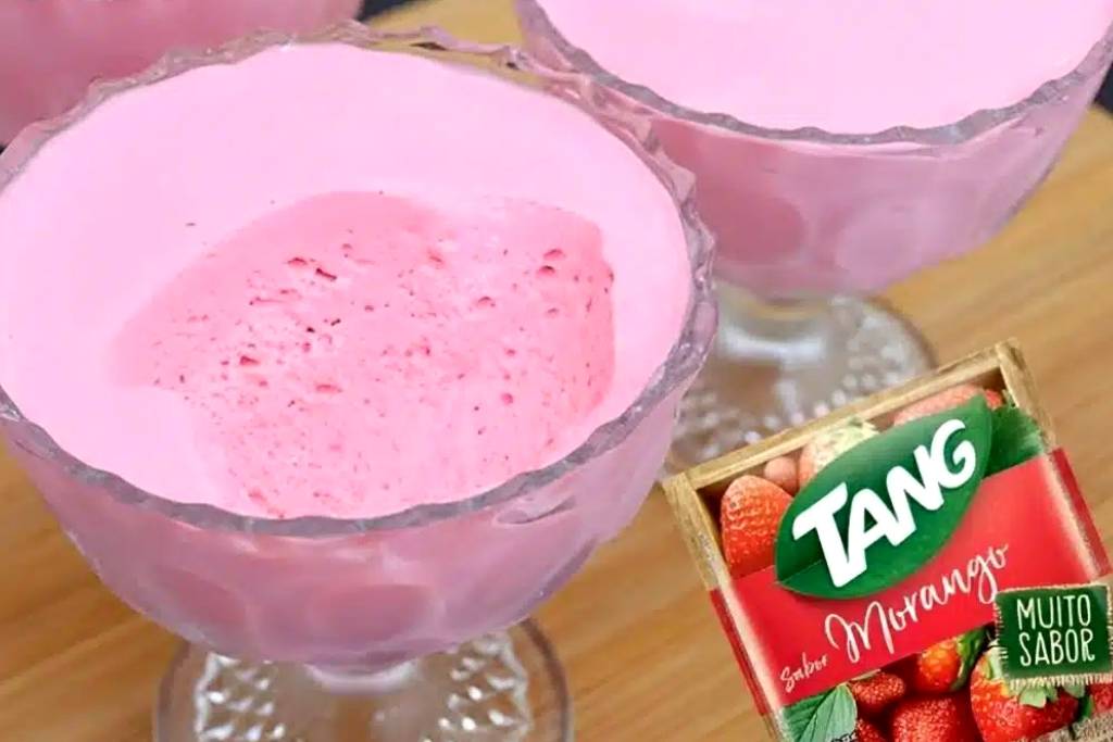 Mousse de suco tang, para fazer do sabor que mais gostar simples e prático Mousse de suco tang, para fazer do sabor que mais gostar simples e prático