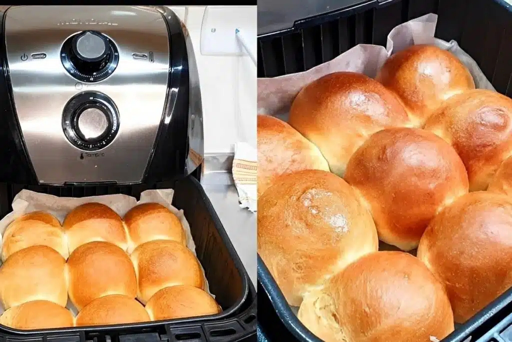 Pão na airfryer, um pão caseiro fofinho e saboroso que fica pronto em poucos minutos Pão na airfryer, um pão caseiro fofinho e saboroso que fica pronto em poucos minutos