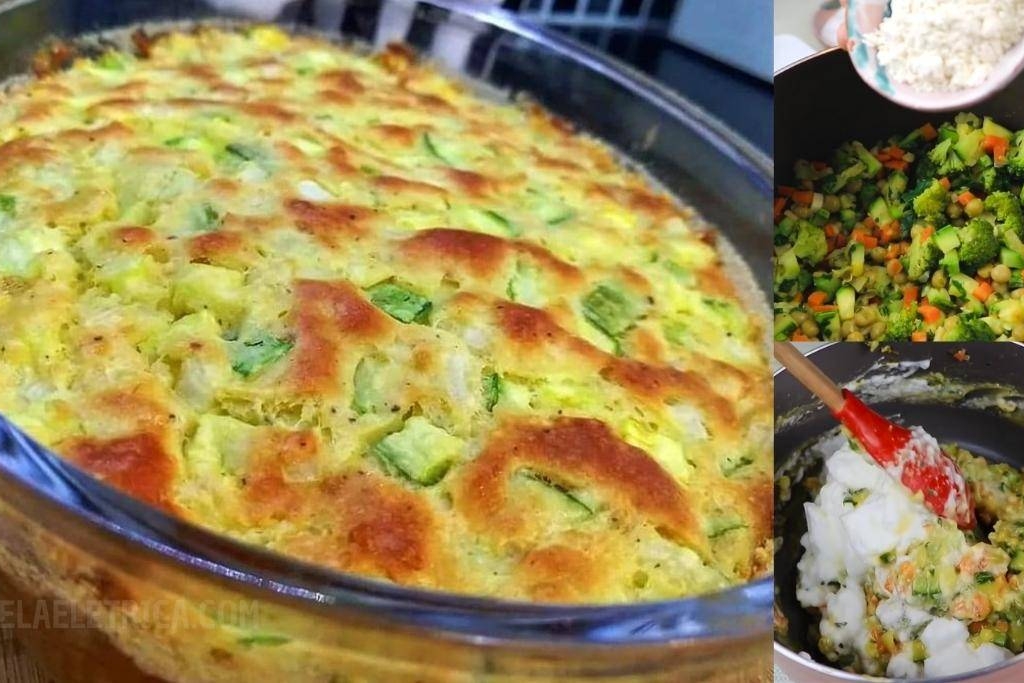 Suflê de legumes saudável e suculento! Suflê de legumes saudável e suculento!