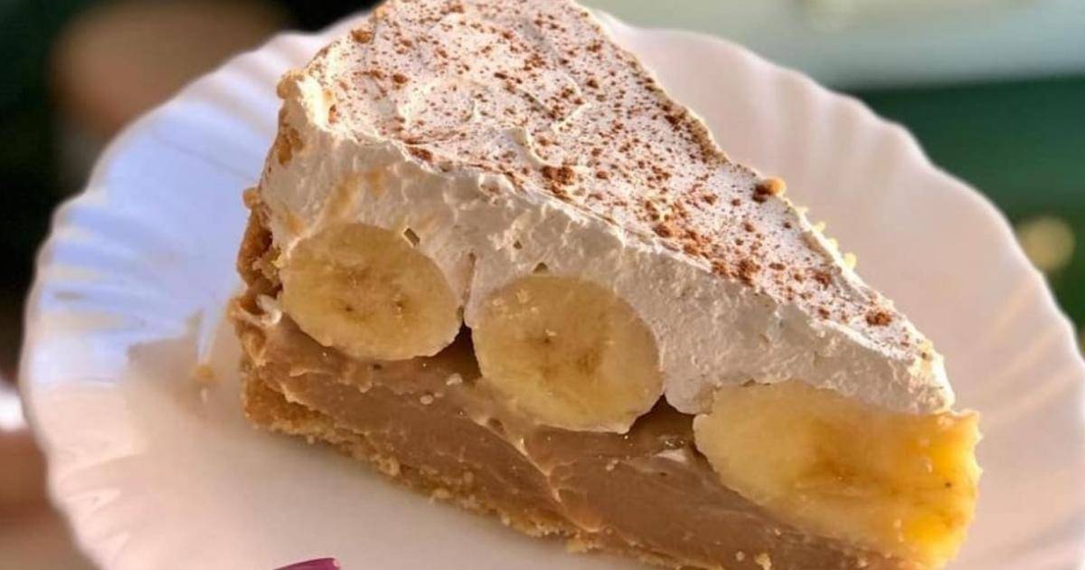 Torta banoffee de banana, a combinação perfeita de doce de leite e banana Torta banoffee de banana, a combinação perfeita de doce de leite e banana